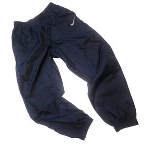 Vintage Nike Y2K Windbreaker Pants, Zip Ankle, Blue, Boys L (14-16)